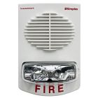 Simplex 4906-9153 Wall Mount Speaker with Strobe S/V (white)