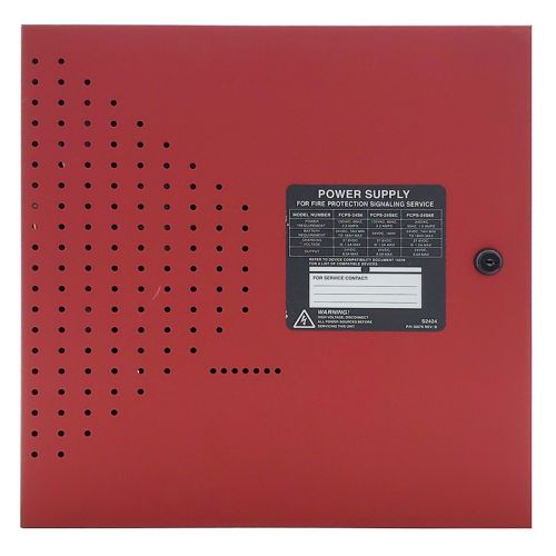 Notifier FCPS-24S6R Field Charging Power Supply in Red Cabinet 