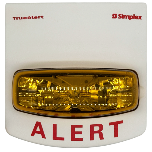 Simplex 4906-9107 Amber Lens Wall Mount Strobe (white)