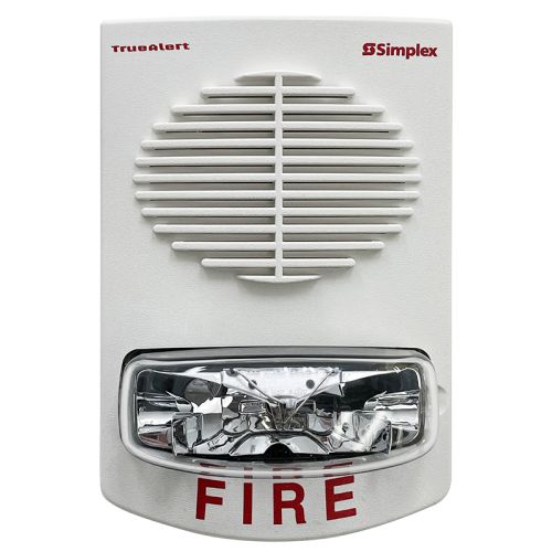 Simplex 4906-9153 Wall Mount Speaker with Strobe S/V (white)