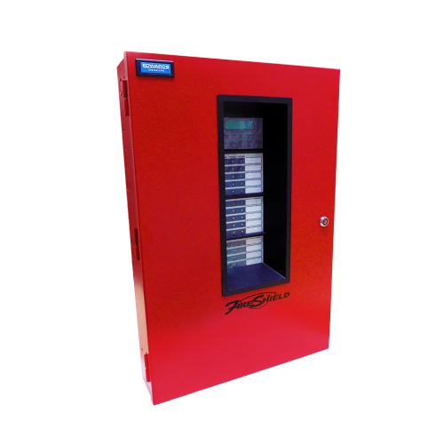 Edwards EST FS1004RD FireShield (10-Zone FACP) w/ Cabinet 