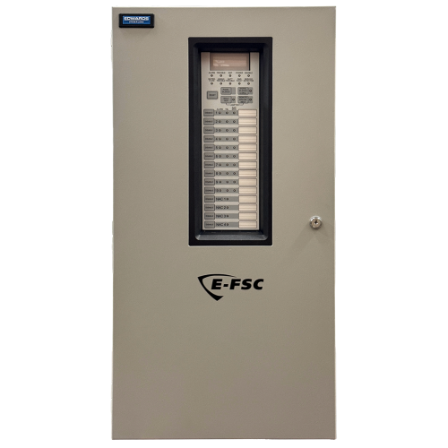 Edwards E-FSC1004G (10-Zone FACP) in Gray Cabinet
