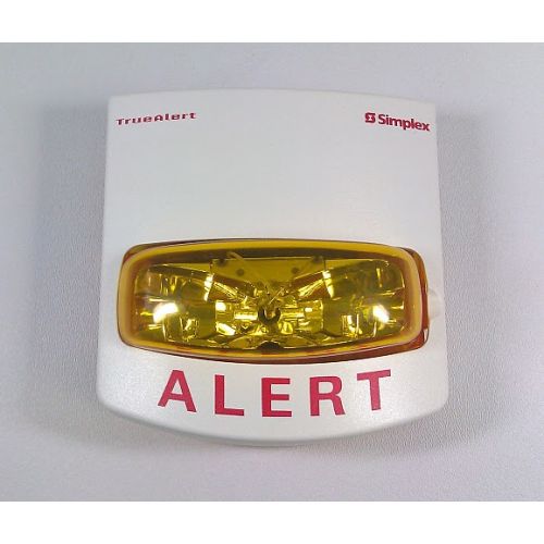 Simplex 4906-9107 Amber Lens Wall Mount Strobe (white)