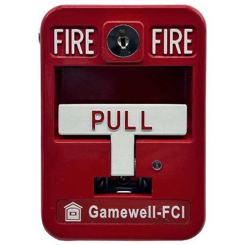 Gamewell FCI MS-95T Analog Addressable Manual Pull Station w/ Terminals, New Style