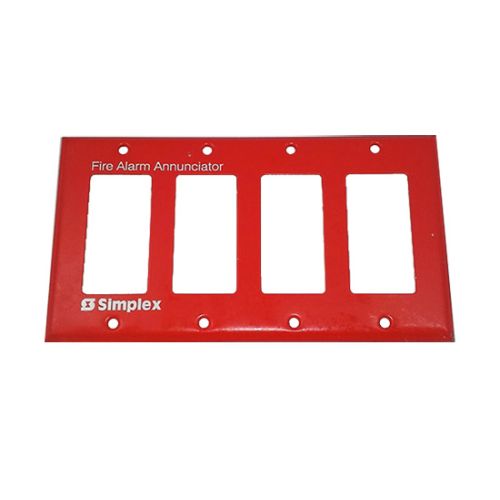 Simplex 4601-9153 4-gang Cover Plate (Red)