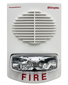 Simplex 4906-9153 Wall Mount Speaker with Strobe S/V (white)