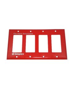 Simplex 4601-9153 Red 4 Gang Plate